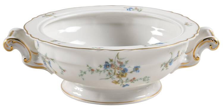 Fleurette (White, Newer) Round Vegetable No Lid