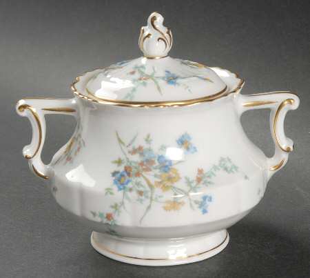 Fleurette (White, Newer) Sugar Bowl & Lid