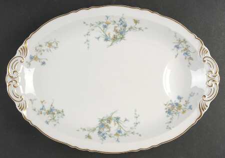 Fleurette (White, Newer) 15" Oval Serving Platter