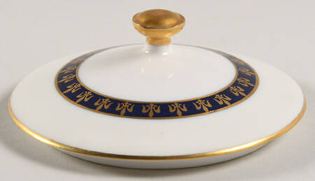 Fleur De Lis Cobalt Blue Lid for Sugar Bowl