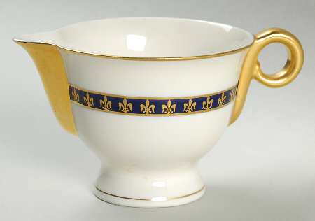 Fleur De Lis Cobalt Blue Creamer