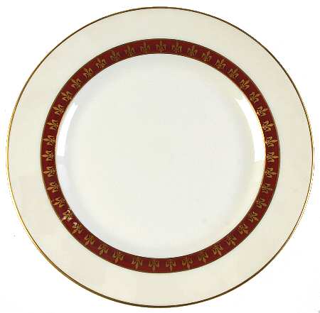 Fleur De Lis Red Salad Plate