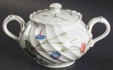 Florence (Newer, Swirl Edge, No Trim) Sugar Bowl & Lid