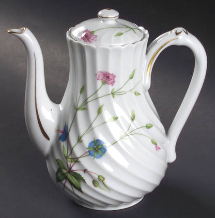 Florence (Newer, Swirl Edge, No Trim) Small Coffee Pot & Lid