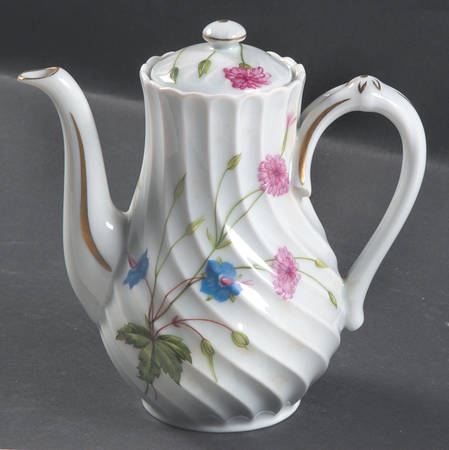 Florence (Newer, Swirl Edge, No Trim) Mini Coffee Pot & Lid