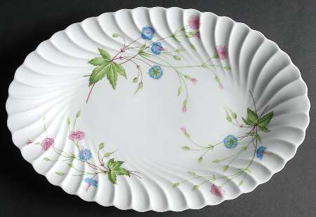 Florence (Newer, Swirl Edge, No Trim) 13" Oval Serving Platter