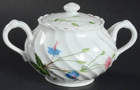 Florence (Newer, Swirl Edge, No Trim) Sugar Bowl & Lid