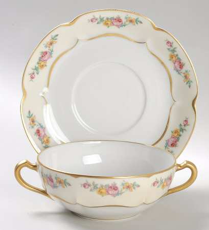Florence Flat Cream Soup Bowl & Saucer Set