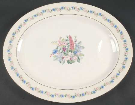 Fox Glove 16" Oval Serving Platter