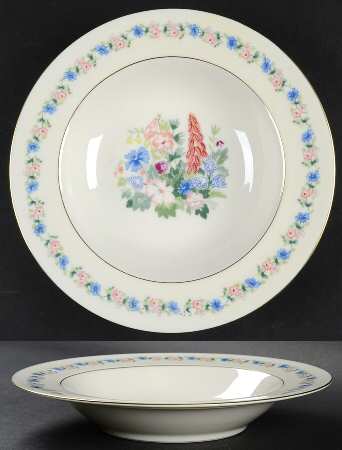Fox Glove Rim Soup Bowl