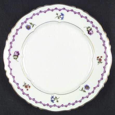 Fontainebleau (Scalloped, Purple Floral) by Haviland