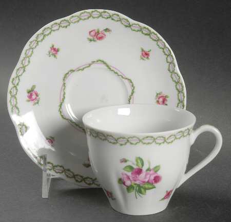 French Garden Flat Cup & Saucer Set