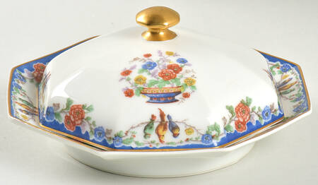 Garden of Allah Round Covered Butter with Strainer