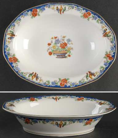 Garden of Allah 9" Oval Vegetable Bowl