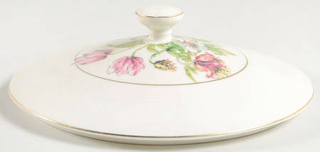 Garden Flowers Lid for Round Vegetable