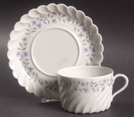 Gentiane Flat Cup & Saucer Set by Haviland