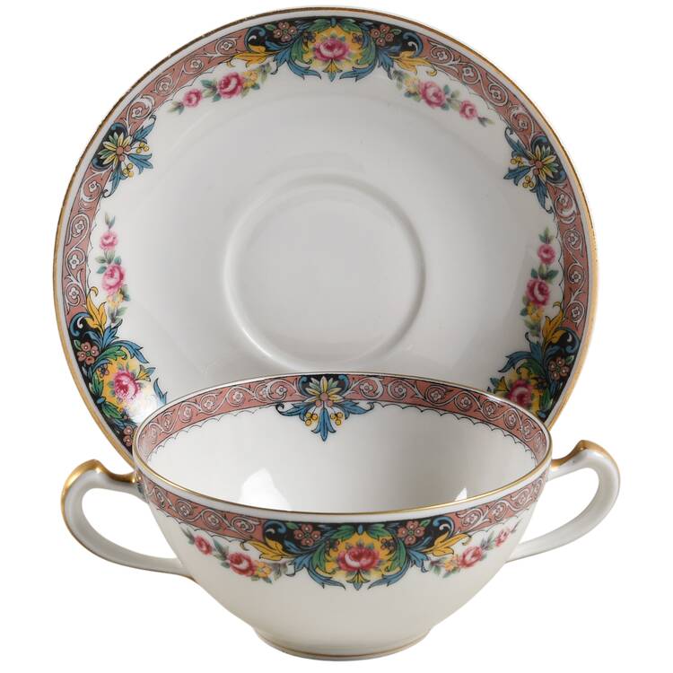 Geneva Flat Bouillon Cup & Saucer