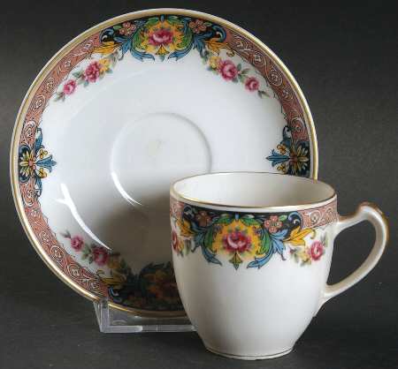 Geneva Flat Demitasse Cup & Saucer Set by Haviland