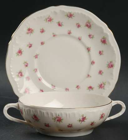 Georgia Flat Cream Soup Bowl & Saucer Set by Haviland