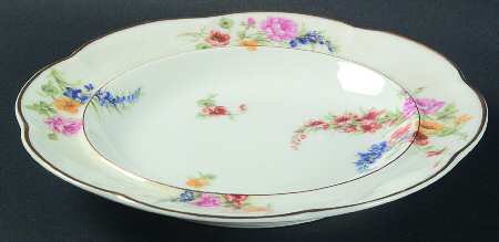 Gladiola (Cream Background) Round Butter No Lid
