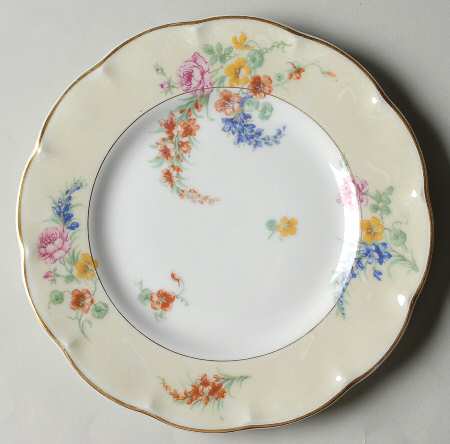 Gladiola (Cream Background) Salad Plate by Haviland
