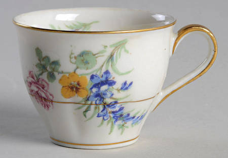 Gladiola (White Background) Flat Demitasse Cup