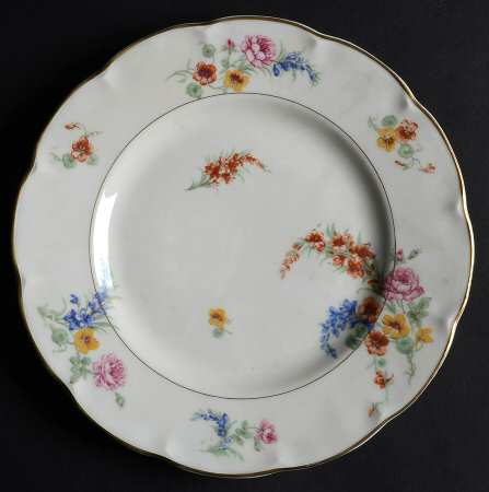 Gladiola (White Background) Luncheon Plate
