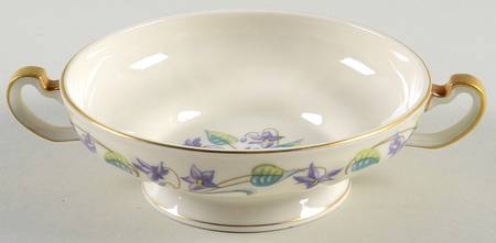 Glenbrook Footed Cream Soup Bowl & Saucer Set