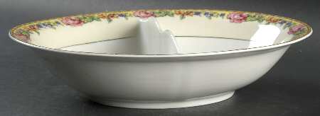 Gloria (France) 10" Oval Divided Vegetable Bowl