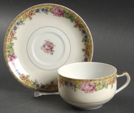 Gloria (France) Flat Cup & Saucer Set