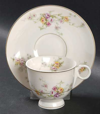 Gloria (New York) Footed Demitasse Cup & Saucer Set