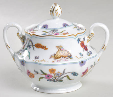 Golden Quail Sugar Bowl & Lid