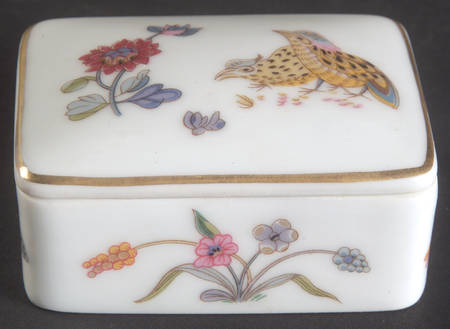 Golden Quail Trinket Box with Lid