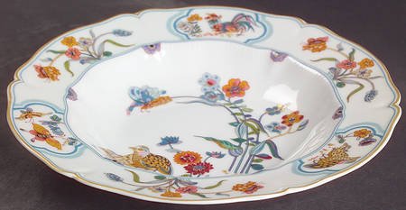 Golden Quail Rim Soup Bowl