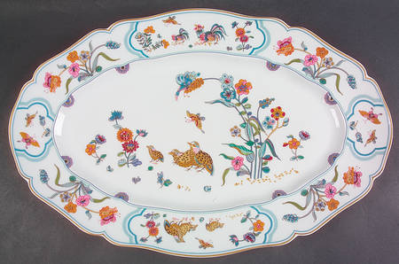 Golden Quail 18" Oval Serving Platter