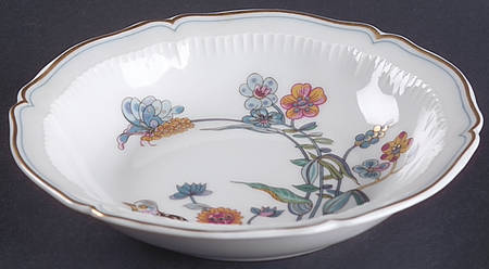 Golden Quail Rim Fruit/Dessert (Sauce) Bowl
