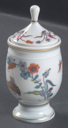 Golden Quail Covered Petite Jar & Lid