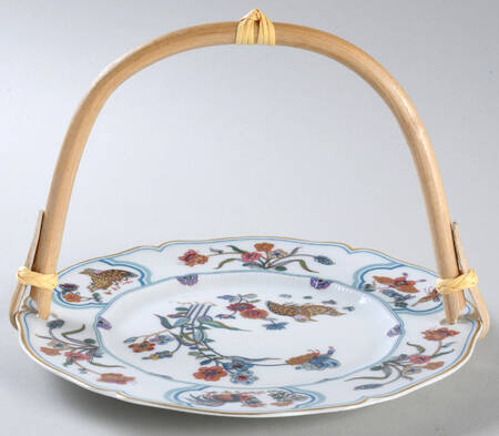 Golden Quail 5 3/8"-5 5/8" Bamboo Handled Serving Plate  HC