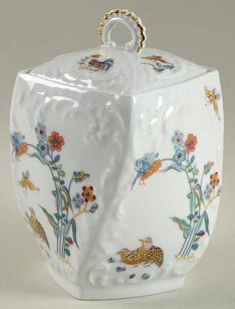 Golden Quail Biscuit Barrel & Lid