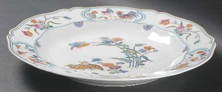 Golden Quail Deep Round Platter