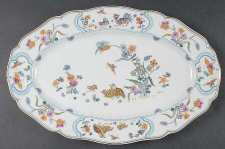 Golden Quail 16" Oval Serving Platter