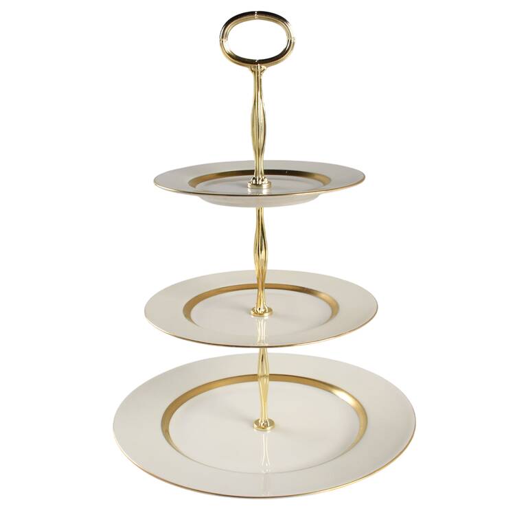 Gotham 13 7/8"-14 1/4" 3-Tiered Serving Tray(DP,SP,BB) HC