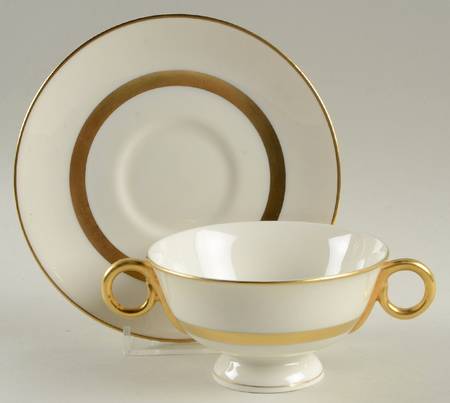Gotham Footed Bouillon Cup & Saucer