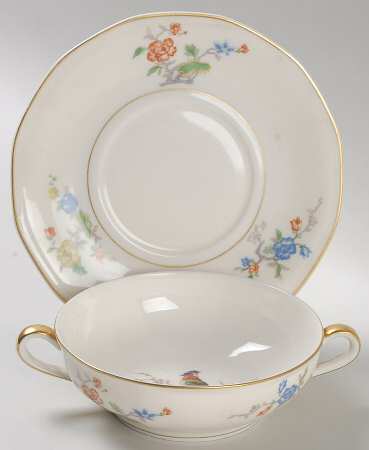 Granville Flat Cream Soup Bowl & Saucer Set