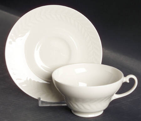 Greylock White Footed Cup & Saucer Set