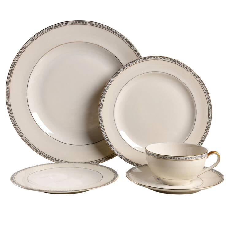Greek Key 5 Piece Place Setting