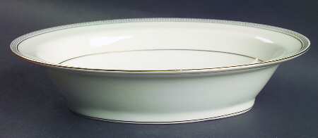 Greek Key 9" Oval Vegetable Bowl