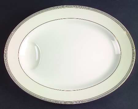 Greek Key 11" Oval Serving Platter