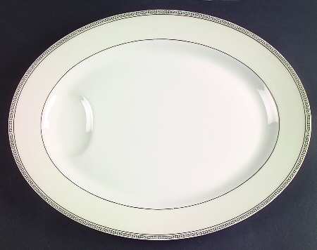 Greek Key 14" Oval Serving Platter