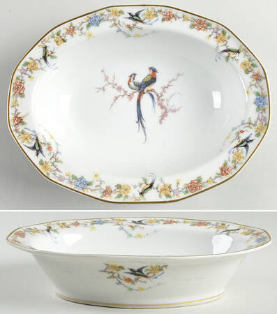 H159 9" Oval Vegetable Bowl